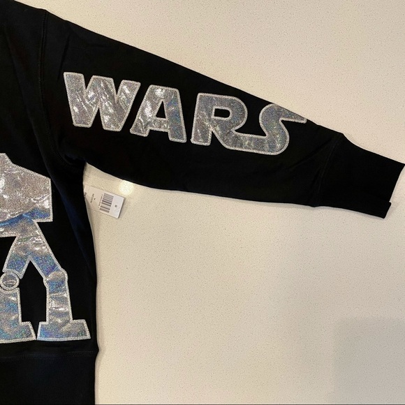 Disney Parks Star Wars At-At Silver Sparkle Shirt - Picture 7 of 9